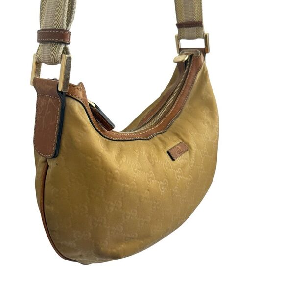 GUCCI Shoulder Bag Authentic !! W serial# GG Crossbody Gold Yellow Plush Soft Ca - Picture 12 of 13